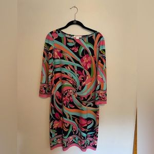 London Times Floral Swirl Dress